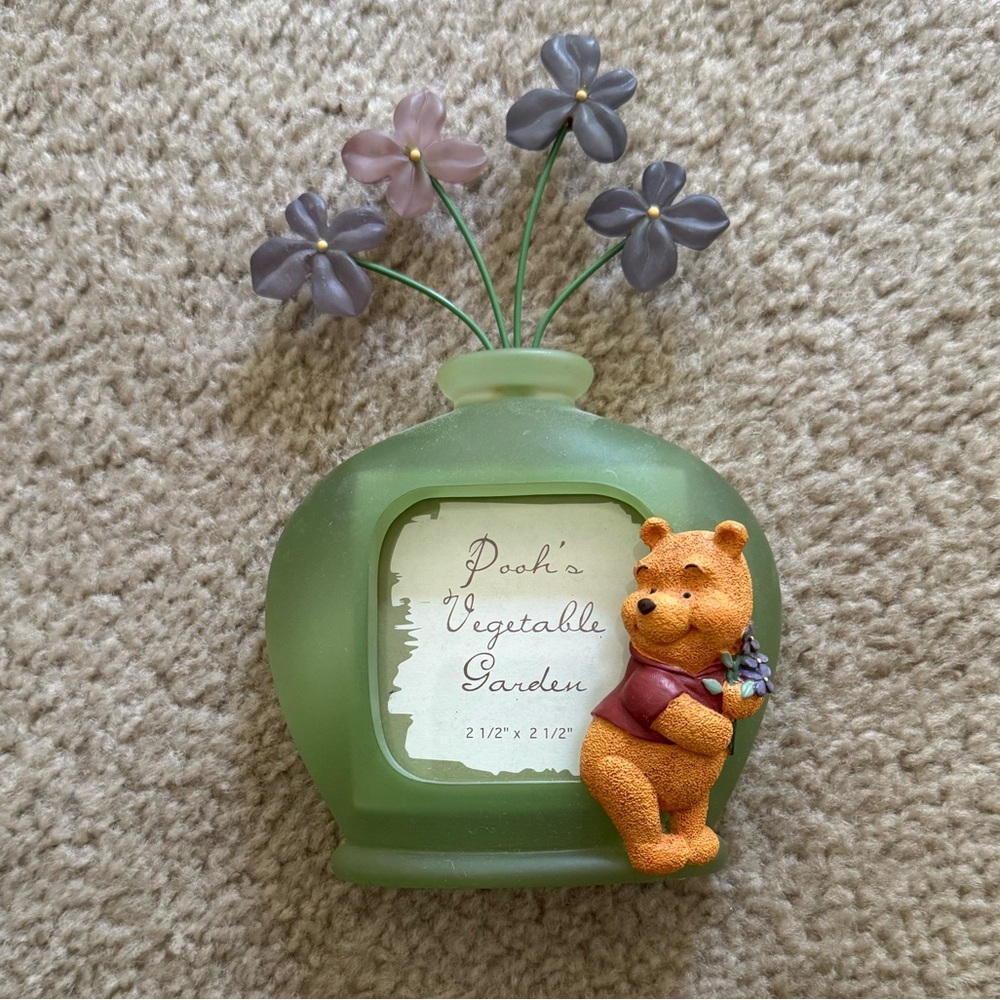 Winnie the Pooh Picture Frame, Pooh’s Vegetable Garden, Flowers, Vase